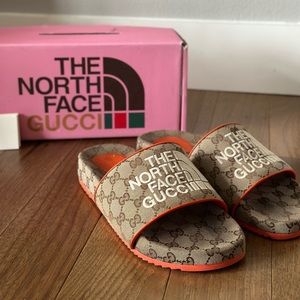 Authentic GUCCI x THE NORTH FACE GG CANVAS SLIDES SIZE: 11